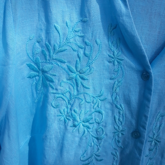 Long sleeve linen blouse - Picture 7 of 7